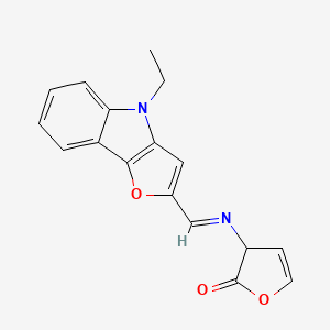 3-{(E)-[(4-Ethyl-4H-furo[3,2-b]indol-2-yl)methylidene]amino}furan-2(3H)-one