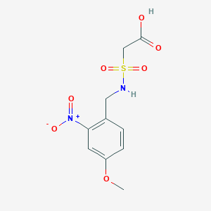 molecular formula C10H12N2O7S B14590716 {[(4-Methoxy-2-nitrophenyl)methyl]sulfamoyl}acetic acid CAS No. 61154-62-9