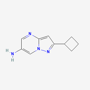 molecular formula C10H12N4 B1459072 2-环丁基吡唑并[1,5-a]嘧啶-6-胺 CAS No. 1493586-69-8