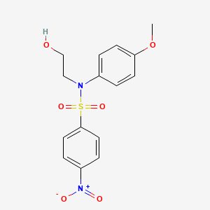 molecular formula C15H16N2O6S B14590755 N-(2-Hydroxyethyl)-N-(4-methoxyphenyl)-4-nitrobenzene-1-sulfonamide CAS No. 61040-62-8