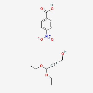 molecular formula C15H19NO7 B14590764 4,4-Diethoxybut-2-yn-1-ol;4-nitrobenzoic acid CAS No. 61273-12-9