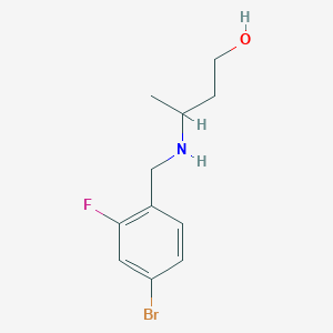 molecular formula C11H15BrFNO B1459077 3-(4-Bromo-2-fluorobenzylamino)butan-1-ol CAS No. 1553259-05-4