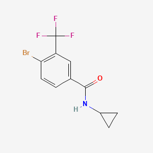 molecular formula C11H9BrF3NO B1459080 4-Bromo-N-cyclopropyl-3-(trifluoromethyl)benzamide CAS No. 1531668-14-0