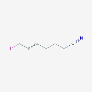 molecular formula C7H10IN B14590810 7-Iodohept-5-enenitrile CAS No. 61546-44-9