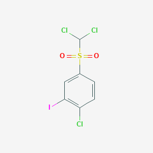 1-Chloro-4-(dichloromethanesulfonyl)-2-iodobenzene