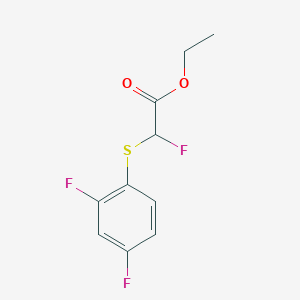 molecular formula C10H9F3O2S B1459084 Ethyl 2-[(2,4-difluorophenyl)sulfanyl]-2-fluoroacetate CAS No. 1524889-36-8