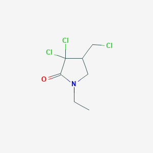 3,3-Dichloro-4-(chloromethyl)-1-ethylpyrrolidin-2-one