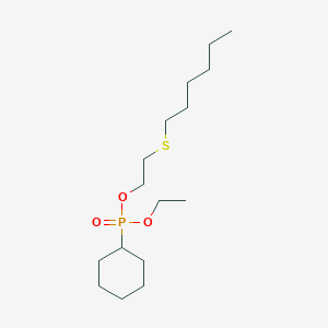 Ethyl 2-(hexylsulfanyl)ethyl cyclohexylphosphonate