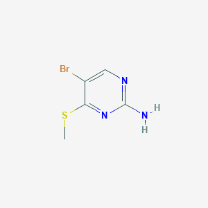 molecular formula C5H6BrN3S B1459089 5-Bromo-4-(methylthio)pyrimidin-2-amine CAS No. 1503752-08-6