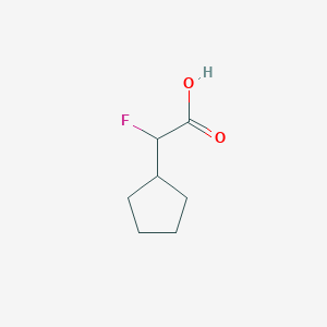 molecular formula C7H11FO2 B1459090 2-Cyclopentyl-2-fluoroacetic acid CAS No. 1537671-69-4