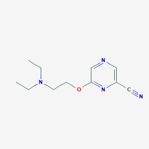 molecular formula C11H16N4O B14590923 6-[2-(Diethylamino)ethoxy]pyrazine-2-carbonitrile CAS No. 61274-87-1