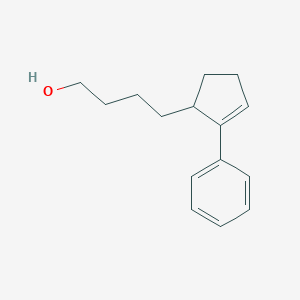 molecular formula C15H20O B14590926 4-(2-Phenylcyclopent-2-en-1-yl)butan-1-ol CAS No. 61136-20-7