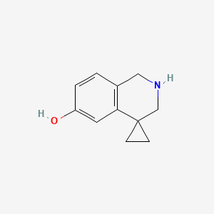 molecular formula C11H13NO B1459094 2',3'-dihydro-1'H-spiro[cyclopropane-1,4'-isoquinoline]-6'-ol CAS No. 1368686-14-9
