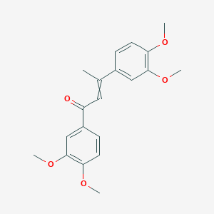 molecular formula C20H22O5 B14590943 1,3-Bis(3,4-dimethoxyphenyl)but-2-en-1-one CAS No. 61638-90-2