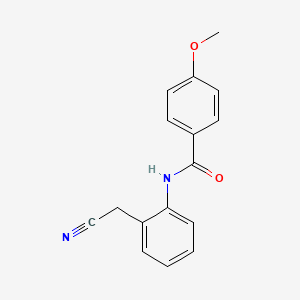 molecular formula C16H14N2O2 B14590957 N-[2-(Cyanomethyl)phenyl]-4-methoxybenzamide CAS No. 61492-63-5