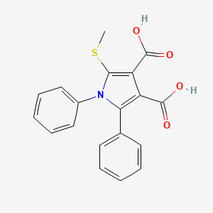 molecular formula C19H15NO4S B14590970 2-(Methylsulfanyl)-1,5-diphenyl-1H-pyrrole-3,4-dicarboxylic acid CAS No. 61505-53-1