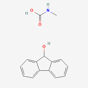 molecular formula C15H15NO3 B14590978 9H-fluoren-9-ol;methylcarbamic acid CAS No. 61518-14-7