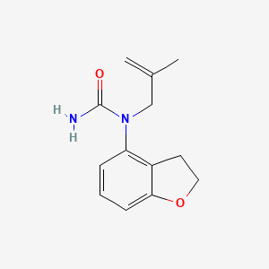 molecular formula C13H16N2O2 B14590987 N-(2,3-Dihydro-1-benzofuran-4-yl)-N-(2-methylprop-2-en-1-yl)urea CAS No. 61090-61-7