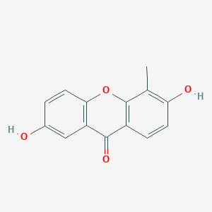 molecular formula C14H10O4 B14591005 2,6-Dihydroxy-5-methyl-9H-xanthen-9-one CAS No. 61234-48-8