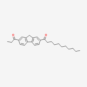 1-(7-Propanoyl-9H-fluoren-2-YL)undecan-1-one