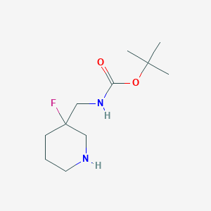 molecular formula C11H21FN2O2 B1459103 3-(N-Boc-aminomethyl)-3-fluoropiperidine CAS No. 1262408-83-2