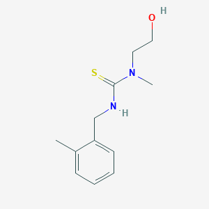 molecular formula C12H18N2OS B14591030 N-(2-Hydroxyethyl)-N-methyl-N'-[(2-methylphenyl)methyl]thiourea CAS No. 61290-69-5