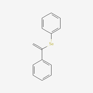 molecular formula C14H12Se B14591046 Benzene, [(1-phenylethenyl)seleno]- CAS No. 61634-68-2