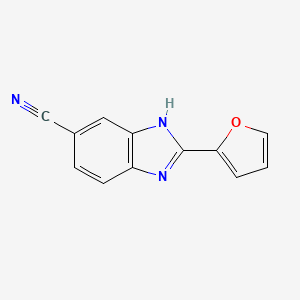 molecular formula C12H7N3O B1459106 2-(呋喃-2-基)-1H-苯并[d]咪唑-6-碳腈 CAS No. 1550021-47-0