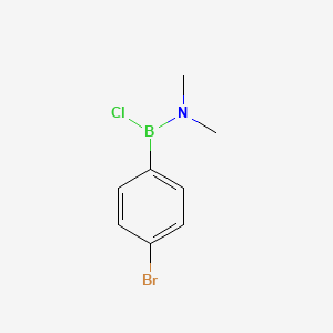 molecular formula C8H10BBrClN B14591062 1-(4-Bromophenyl)-1-chloro-N,N-dimethylboranamine CAS No. 61373-28-2