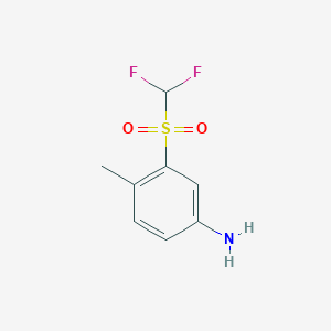 molecular formula C8H9F2NO2S B1459107 3-Difluoromethanesulfonyl-4-methylaniline CAS No. 1512534-35-8