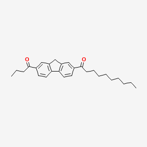 1-(7-Butanoyl-9H-fluoren-2-YL)decan-1-one