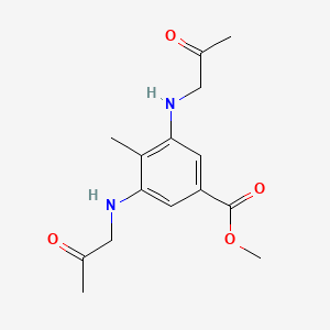 molecular formula C15H20N2O4 B14591078 Methyl 4-methyl-3,5-bis[(2-oxopropyl)amino]benzoate CAS No. 61544-74-9