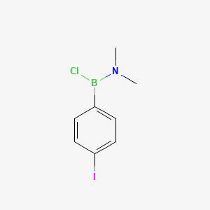 molecular formula C8H10BClIN B14591115 1-Chloro-1-(4-iodophenyl)-N,N-dimethylboranamine CAS No. 61373-29-3