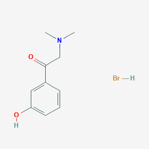 molecular formula C10H14BrNO2 B14591123 2-(Dimethylamino)-1-(3-hydroxyphenyl)ethanone;hydrobromide CAS No. 61186-12-7