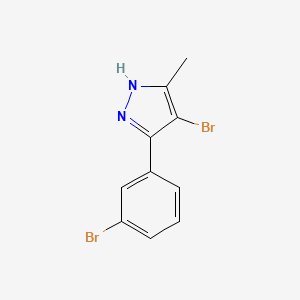 molecular formula C10H8Br2N2 B1459114 4-bromo-3-(3-bromophenyl)-5-methyl-1H-pyrazole CAS No. 1240309-82-3