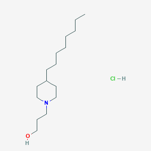 3-(4-Octylpiperidin-1-yl)propan-1-ol;hydrochloride