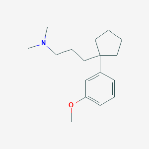 molecular formula C17H27NO B14591151 3-[1-(3-Methoxyphenyl)cyclopentyl]-N,N-dimethylpropan-1-amine CAS No. 61321-39-9