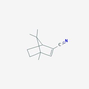 molecular formula C11H15N B14591167 4,7,7-Trimethylbicyclo[2.2.1]hept-2-ene-2-carbonitrile CAS No. 61111-76-0