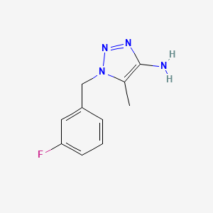 molecular formula C10H11FN4 B1459117 1-[(3-fluorophenyl)methyl]-5-methyl-1H-1,2,3-triazol-4-amine CAS No. 1507906-31-1