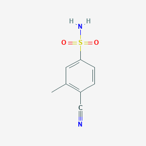molecular formula C8H8N2O2S B1459118 4-氰基-3-甲苯-1-磺酰胺 CAS No. 859490-38-3