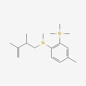 molecular formula C17H29Si2 B14591180 (2,3-Dimethylbut-3-en-1-yl)(methyl)[4-methyl-2-(trimethylsilyl)phenyl]silyl CAS No. 61211-91-4