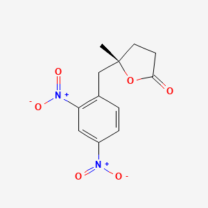 molecular formula C12H12N2O6 B14591187 (5S)-5-[(2,4-Dinitrophenyl)methyl]-5-methyloxolan-2-one CAS No. 61520-95-4