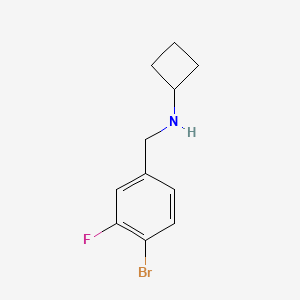 molecular formula C11H13BrFN B1459120 N-[(4-bromo-3-fluorophenyl)methyl]cyclobutanamine CAS No. 1542462-97-4