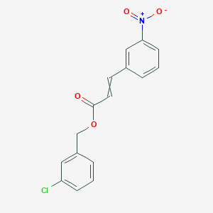 molecular formula C16H12ClNO4 B14591204 (3-Chlorophenyl)methyl 3-(3-nitrophenyl)prop-2-enoate CAS No. 61312-44-5