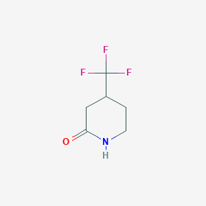 molecular formula C6H8F3NO B1459122 4-(三氟甲基)哌啶-2-酮 CAS No. 1803588-50-2