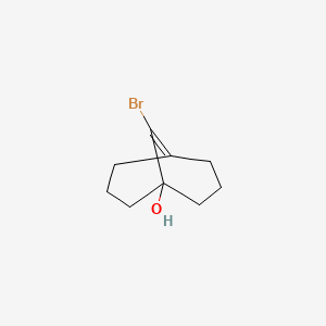 molecular formula C9H13BrO B14591226 9-Bromobicyclo[3.3.1]non-5(9)-en-1-ol CAS No. 61242-26-0