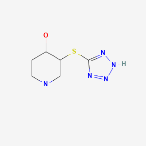 1-Methyl-3-[(2H-tetrazol-5-yl)sulfanyl]piperidin-4-one