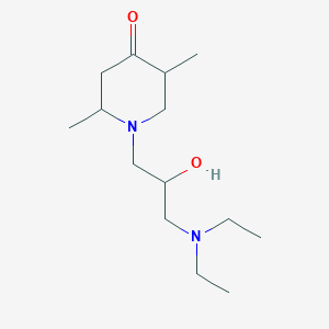 molecular formula C14H28N2O2 B14591239 4-Piperidinone, 1-[3-(diethylamino)-2-hydroxypropyl]-2,5-dimethyl- CAS No. 61600-04-2