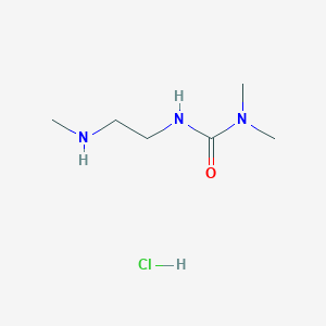 molecular formula C6H16ClN3O B1459125 1,1-Dimethyl-3-[2-(methylamino)ethyl]urea hydrochloride CAS No. 1423033-10-6