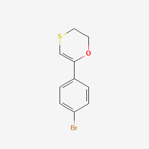 molecular formula C10H9BrOS B14591256 6-(4-Bromophenyl)-2,3-dihydro-1,4-oxathiine CAS No. 61378-99-2